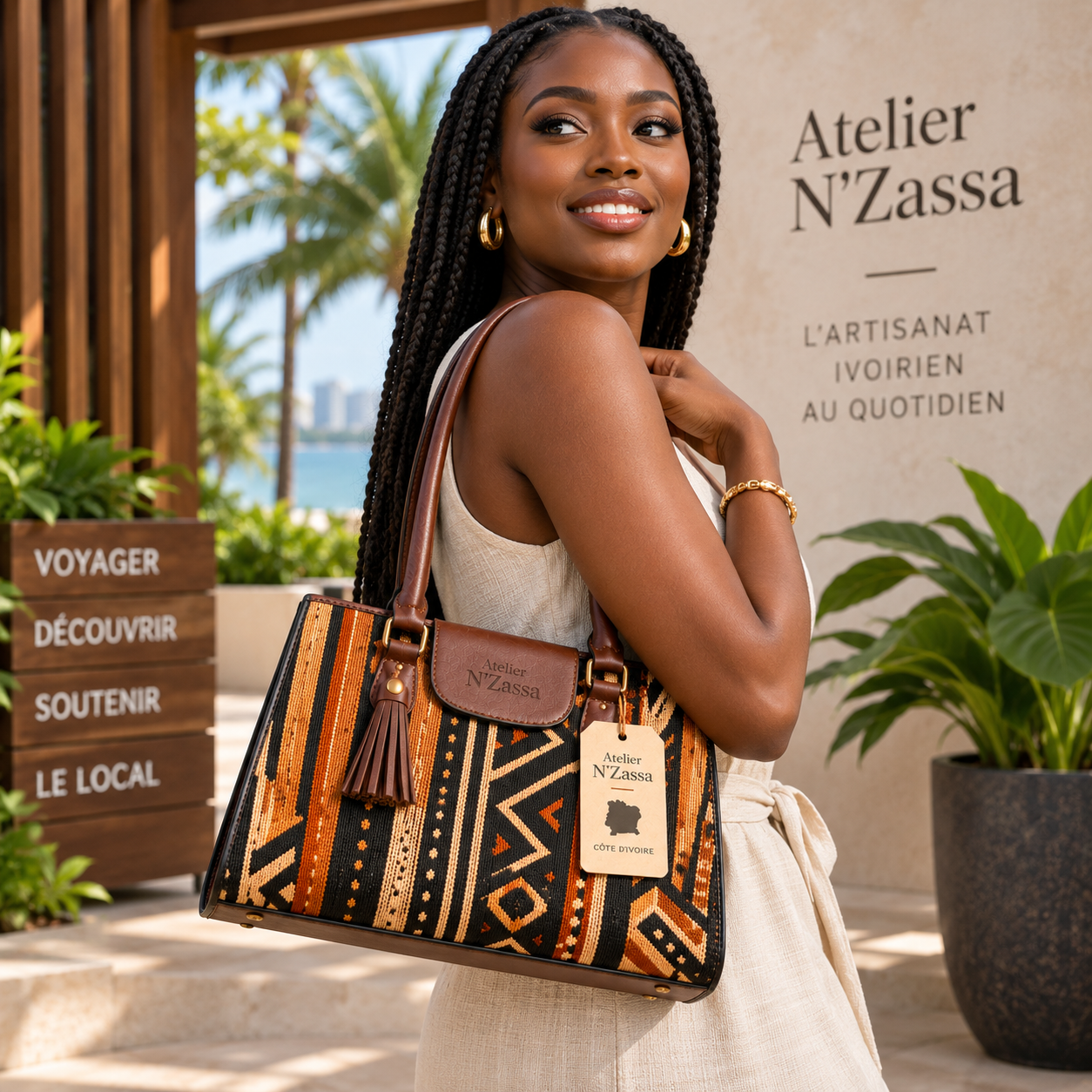 Sac artisanal Baoulé – Collection N’Zassa