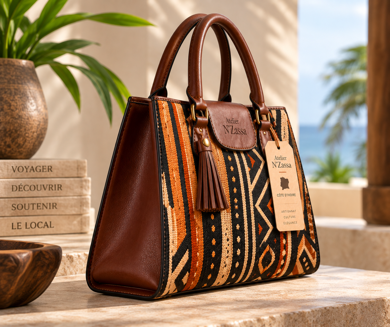 Sac artisanal Baoulé – Collection N’Zassa